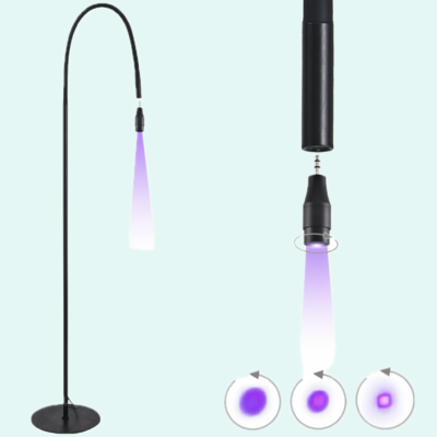 UV / LED Lampe mit einstellbarem Fokus für Wimpernkleber