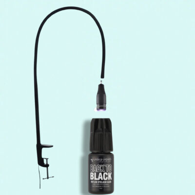 Weißlicht-LED-Lampe mit einstellbarem Fokus + My Favourite UV/LED-Wimpernkleber 3 ml.
