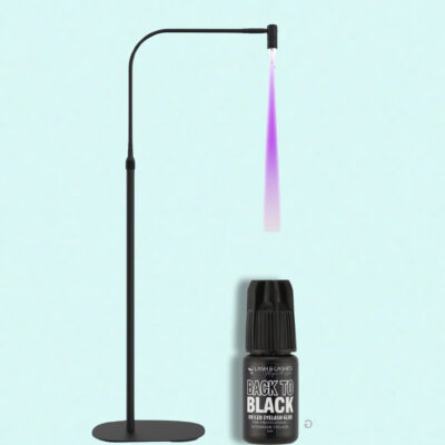 Forgatható Fejű UV / LED Lámpa Állítható Fényerővel és Fókusszal + Back-To Black UV/LED Fekete Szempillaragasztó