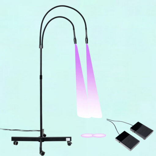 Doppelkopf-UV/LED-Lampe mit einstellbarem Fokus
