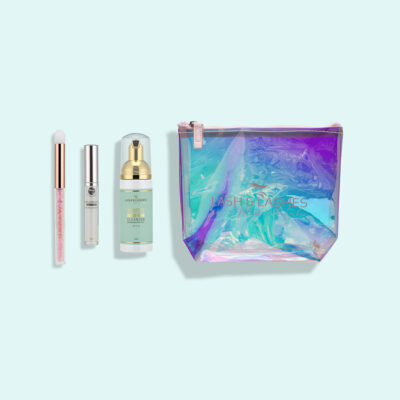 Home Aftercare Paket mit Super Sensitive Wimpernshampoo, Crystal Brush, Aftercare Fluid und Geschenkset