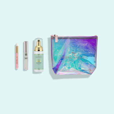 Home Aftercare Paket mit Super Sensitive Wimpernshampoo, Bürste, Aftercare Fluid und Geschenkset