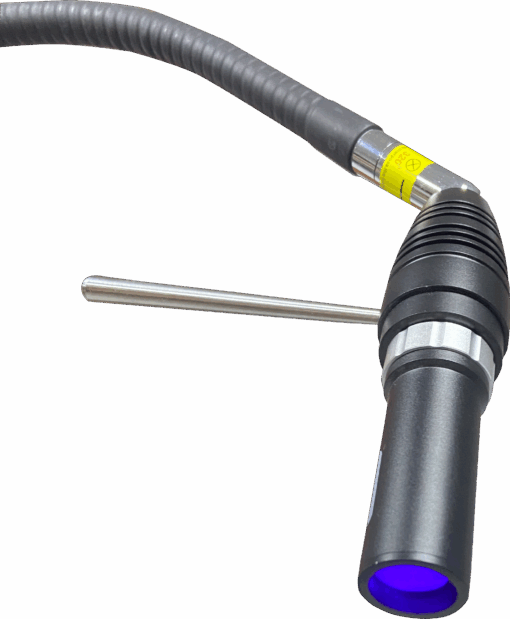 UV/LED-Lampe mit drei Linsen, drehbarem Kopf und einstellbarem Fokus – Bild 3