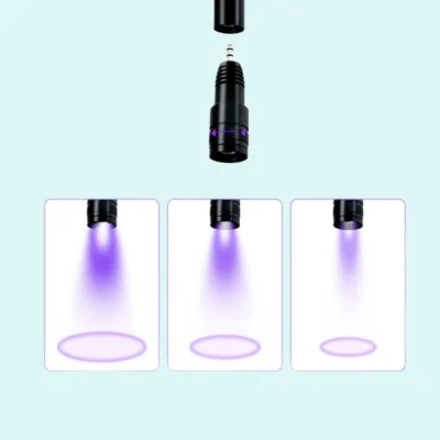 Austauschbarer Lampenkopf mit einstellbarem Fokus und Helligkeit für UV/LED-Wimpernlampen